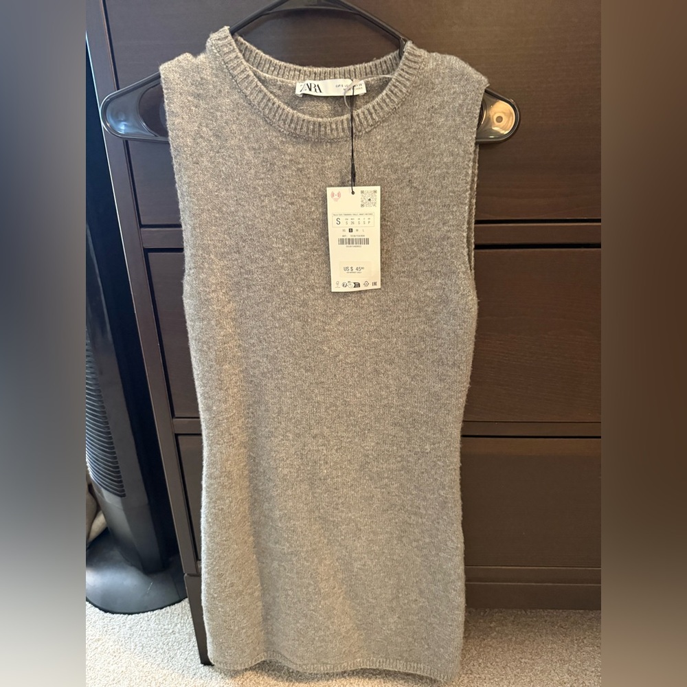Zara Heather Gray Knit Sweater